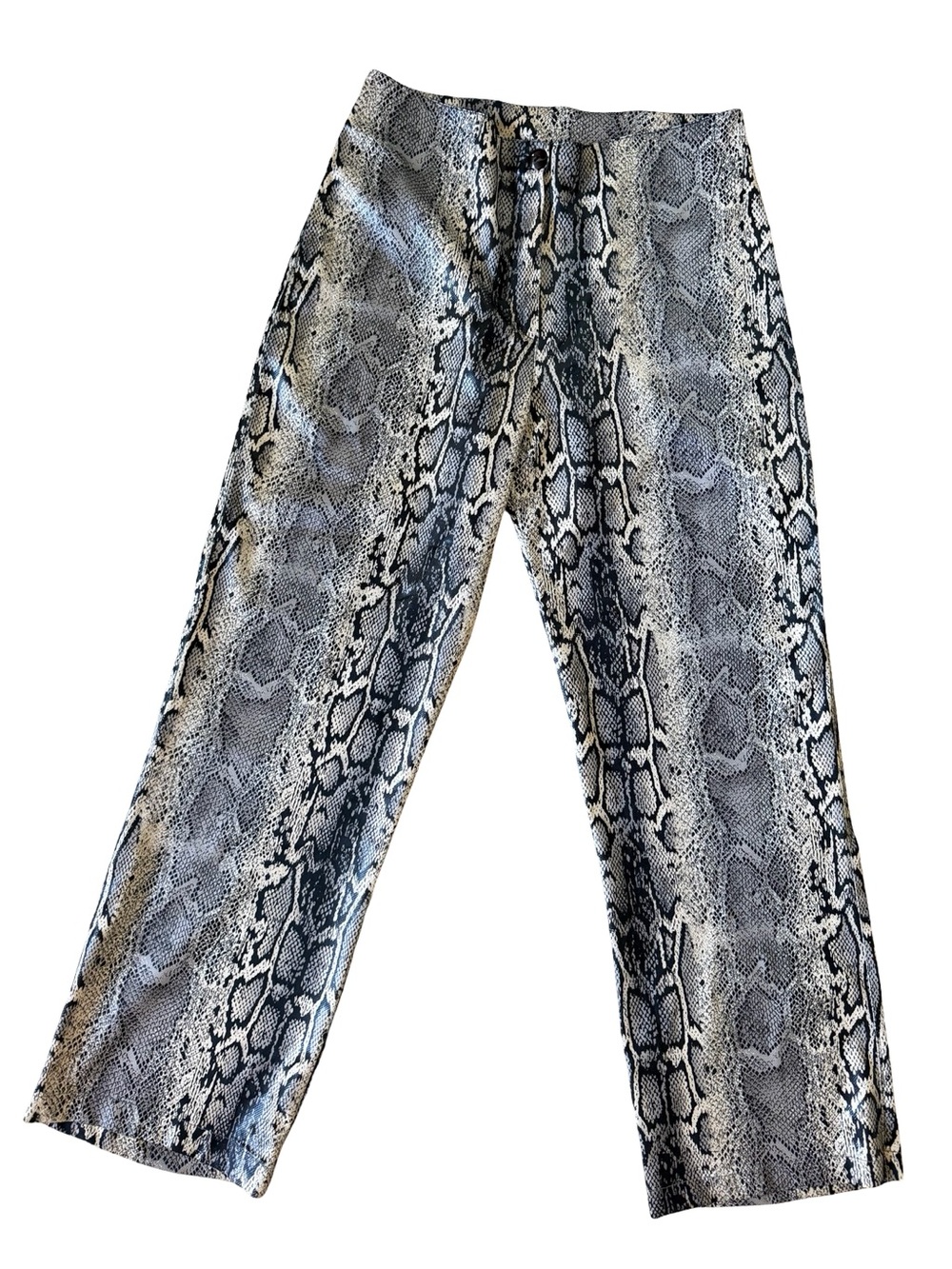 Vera Finzzi Snake Print Wide Leg Pants - France Euro Summer Style